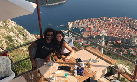 Marcelo Vieira da Silva Júnior in Dubrovnik mit einem Traumblick auf Dubrovnik - der Perle der Adria