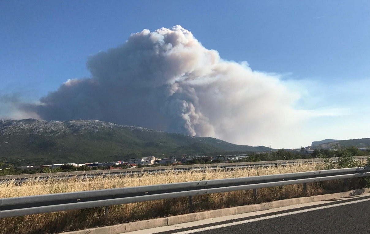 Waldbrand bei Split / Kroatien (Foto: Leser)