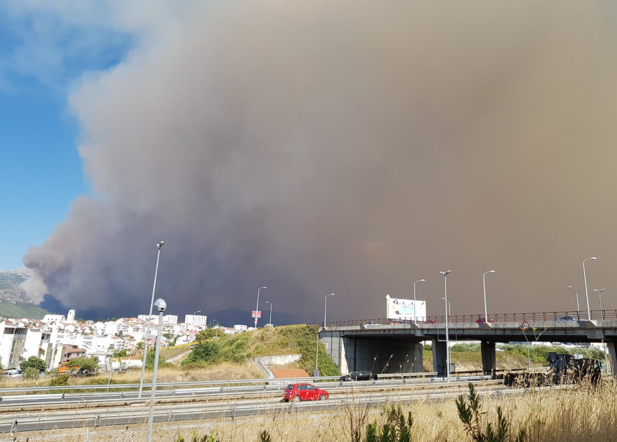 Waldbrand bei Split / Kroatien