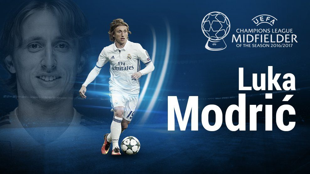 Kroate Luka Modric wurde zum besten Mittelfeldspieler Europas gekührt.