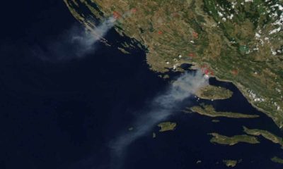 Den Brand in Kroatien sah man sogar aus dem Weltall (Foto: NASA)